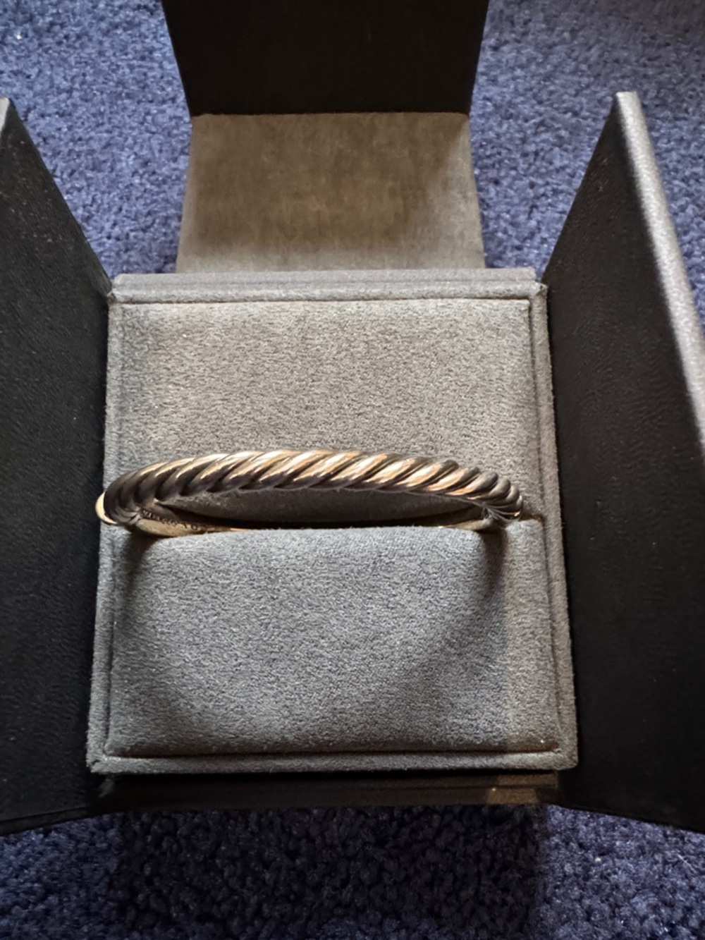 David Yurman Two-Tone Cable Bracelet with Gold Accent - Picture 2 of 8